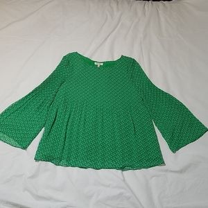 Max Studio Green dotted blouse